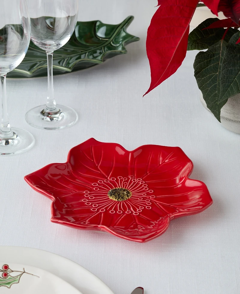 Certified International Festive Blooms Poinsettia 13" Platter