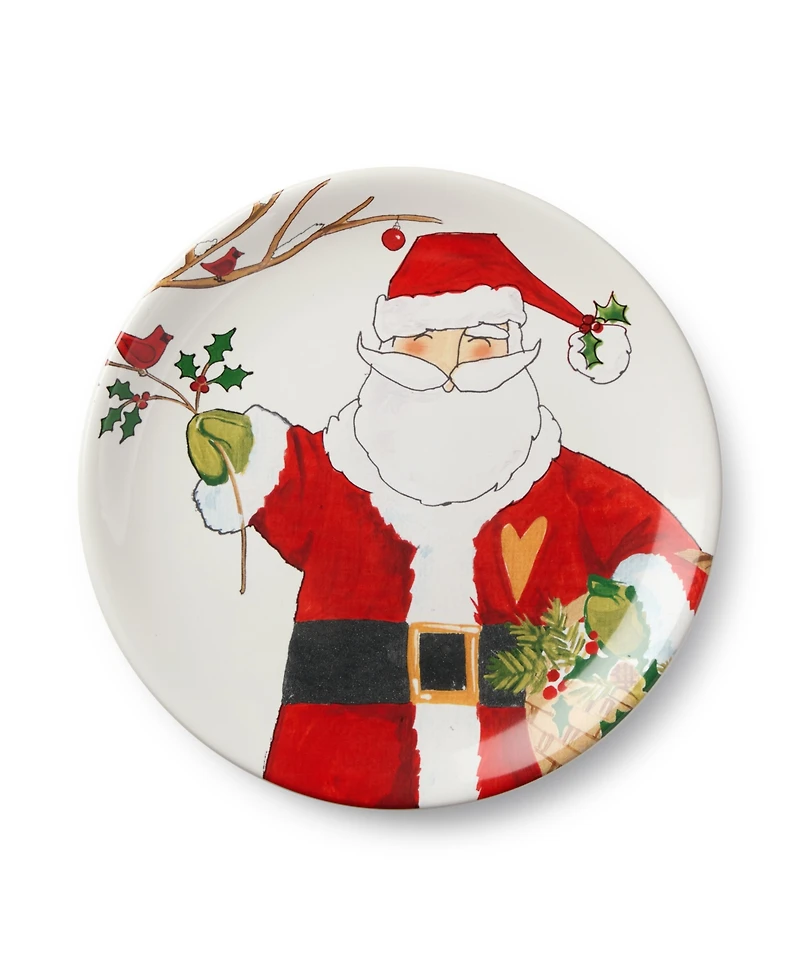 Certified International Santa Delight Dessert Plates, Set of 4