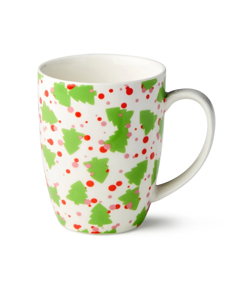 Certified International Scarlet Ribbon Mugs, Set of 6