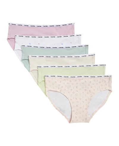 Calvin Klein Girls' 7-16 Tiny Ck Hears Bikini, 6-Pack