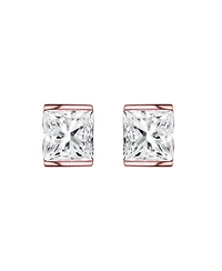 Sterling Silver Clear Cubic Zirconia Stud Earrings