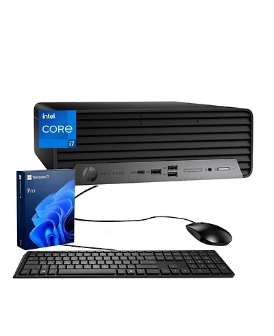Hp ProDesk 400 Business Sff Desktop, Intel Core i7-14700, Intel Uhd Graphics, 16GB DDR5, 2TB Ssd, Wi-Fi 5, Win11 Pro, Black