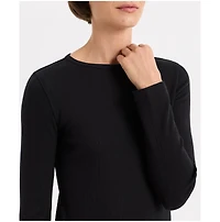 Pact Women's Organic Cotton Pointelle Long Sleeve Tee