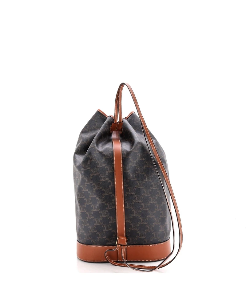 Pre-Owned Celine Medium Sailor Bag Triomphe Coated Canvas