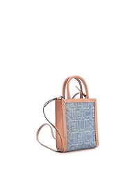 Pre-Owned Celine Mini Vertical Cabas Tote Printed Denim with Leather