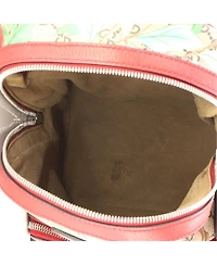 Pre-Owned Gucci Small Zip Pocket Backpack Tian Print Gg Coated Canvas