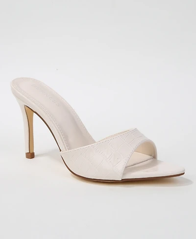 Berness Jessa Croc Embossed Stiletto Slide Sandals