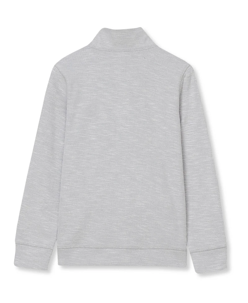 Lands' End Boys Quarter Zip Slub Sweater