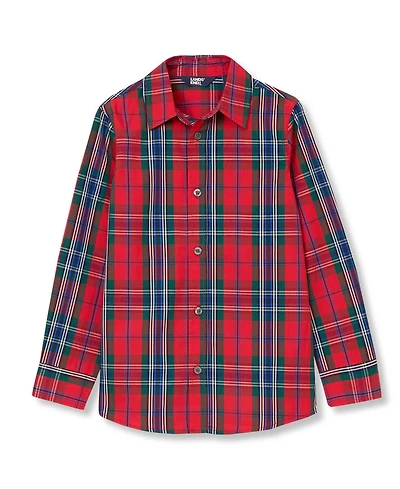 Lands' End Boys Holiday Long Sleeve Poplin