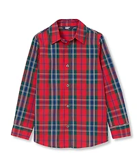Lands' End Boys Holiday Long Sleeve Poplin