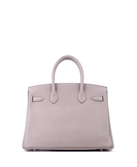 Pre-Owned Hermes Birkin 30 Handbag Grey Novillo with Gold Hardware