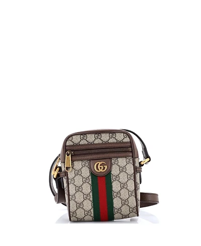 Pre-Owned Gucci Mini Ophidia Messenger Bag Gg Coated Canvas