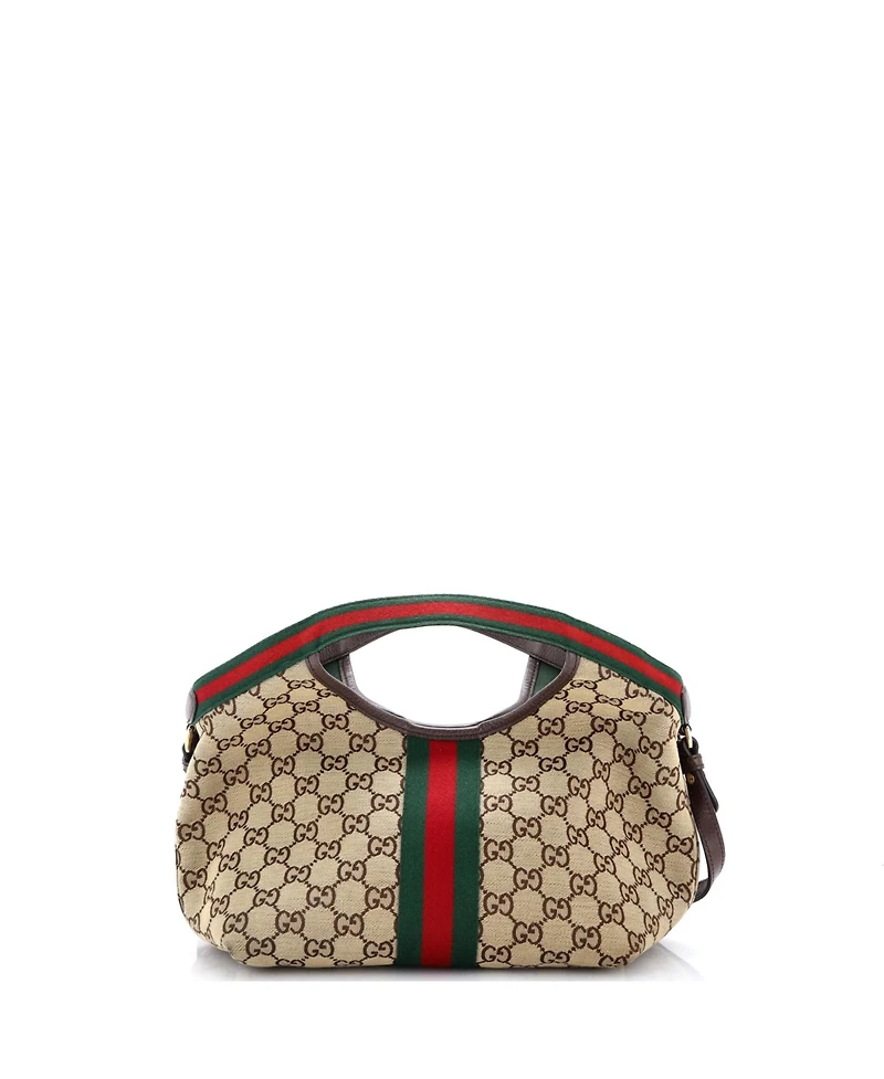 Pre-Owned Gucci Small Giglio Tote Gg Canvas