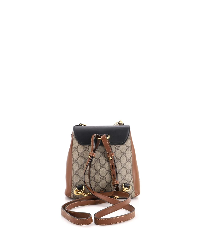 Pre-Owned Gucci Mini Padlock Backpack Gg Coated Canvas and Leather