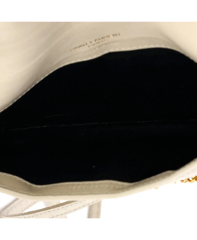 Pre-Owned Saint Laurent Classic Monogram Phone Holder Shoulder Bag Embossed Leather