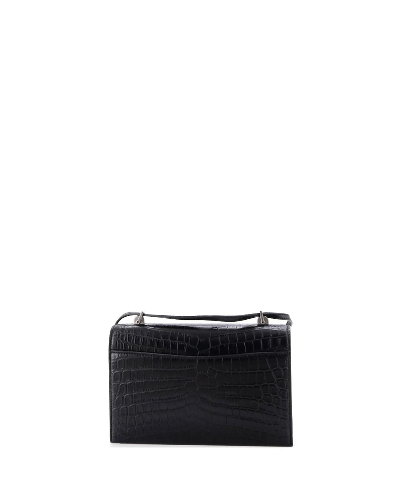 Pre-Owned Saint Laurent Small Babylone Crossbody Bag Embossed Leather