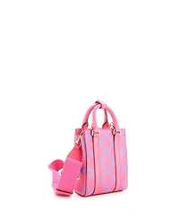 Pre-Owned Gucci Mini Convertible Open Tote Gg Embossed Perforated Leather