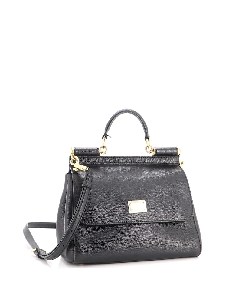 Pre-Owned Dolce and Gabbana Large Miss Sicily Shoulder Bag Leather