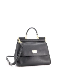 Pre-Owned Dolce and Gabbana Large Miss Sicily Shoulder Bag Leather