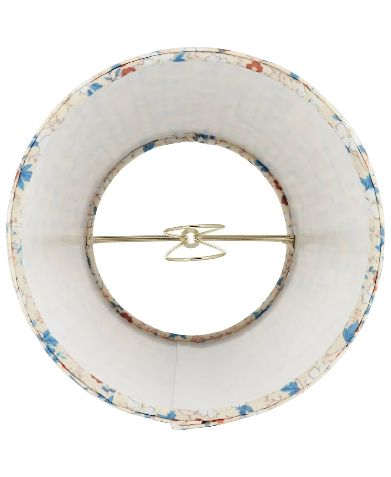 Springcrest 4" Top x 6" Bottom x 5 1/2" High x Print Lamp Shade Replacement Small Leaf Shirred Pleated Clip On Candelabra