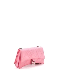 Pre-Owned Balenciaga Small Crush Chain Flap Bag Quilted Crushed Calfskin