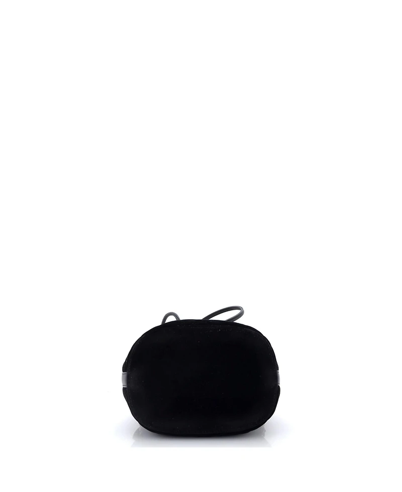 Pre-Owned Gucci Small Gg Marmont Bucket Bag Matelasse Velvet