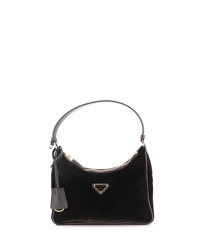 Pre-Owned Prada Mini Re-Edition 2005 Shoulder Bag Velvet