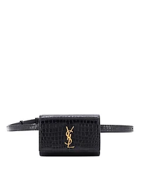 Pre-Owned Saint Laurent Mini Classic Monogram Kate Belt Bag Embossed Leather