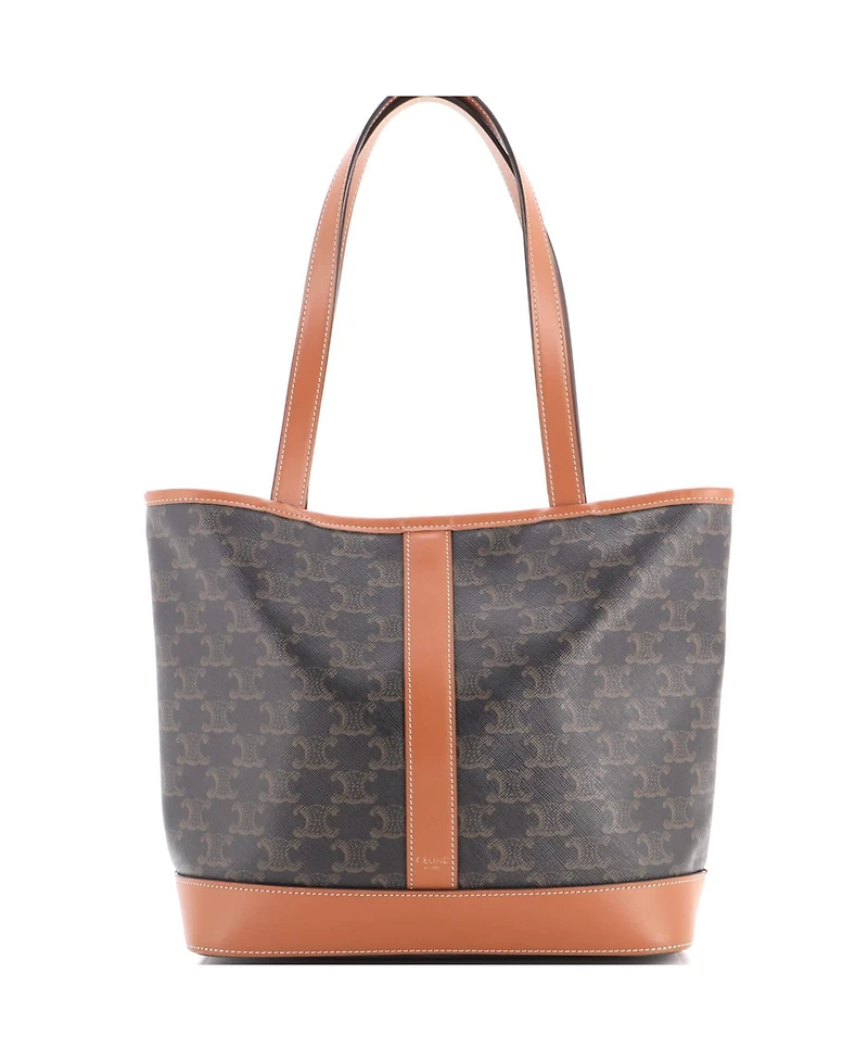 Pre-Owned Celine Small Cabas Tote Triomphe Coated Canvas