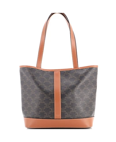 Pre-Owned Celine Small Cabas Tote Triomphe Coated Canvas