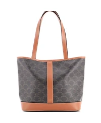 Pre-Owned Celine Small Cabas Tote Triomphe Coated Canvas