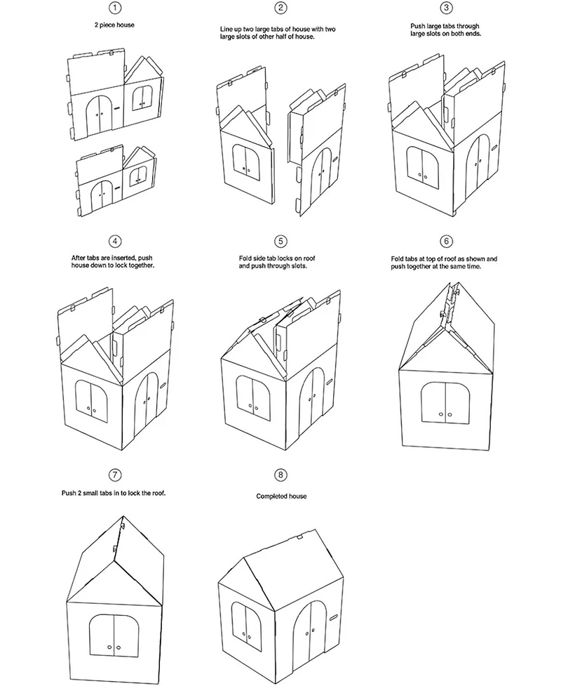 Easy Playhouse Police and Fire Station Color-Your-Own 1-Piece Playhouse, Ages 3+