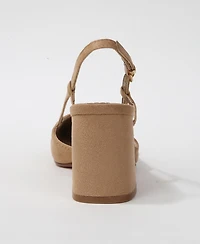 Berness Geena Toe Cap Slingback with Buckle Accent