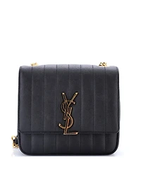 Pre-Owned Saint Laurent Medium Vicky Crossbody Bag Vertical Quilted Grainy Leather