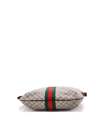 Pre-Owned Gucci Large Ophidia Half Moon Hobo Gg Coated Canvas