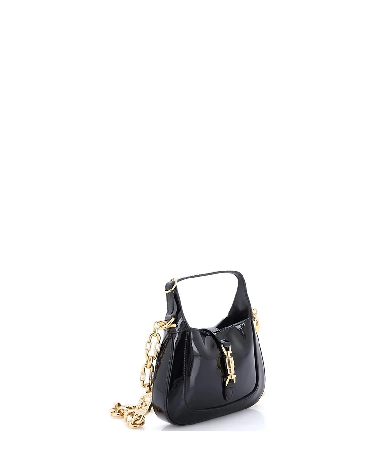 Pre-Owned Gucci Mini Jackie 1961 Chain Hobo Patent