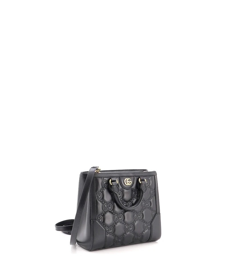 Pre-Owned Gucci Mini Gg Top Handle Tote Gg Matelasse Leather