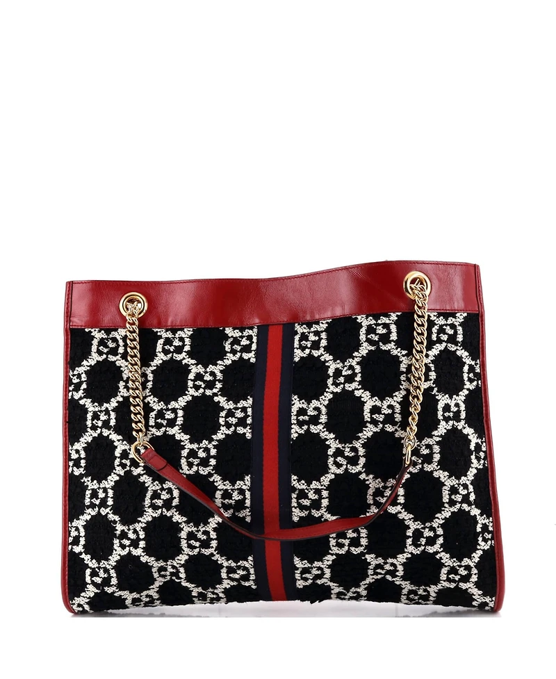 Pre-Owned Gucci Large Rajah Chain Tote Gg Tweed