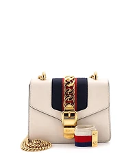 Pre-Owned Gucci Mini Sylvie Chain Shoulder Bag Leather