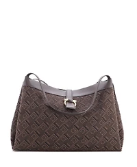 Pre-Owned Salvatore Ferragamo Medium Gancini Shoulder Tote Bag Gancini Jacquard