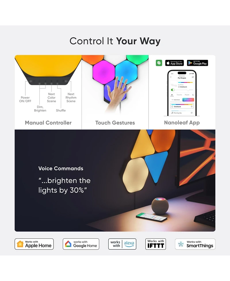 Nanoleaf Shapes Limited Edition Ultra Hexagons Smarter Kit (9 Panels)