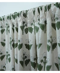 Fabdivine Chahat Handmade Block Print Floral Linen Curtains