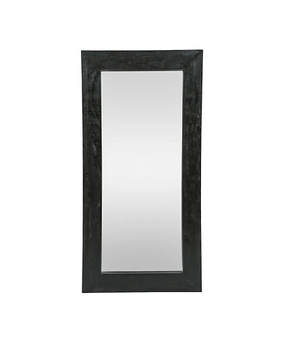 Busdays Handcrafted Rustic Mango Wood Floor Mirror 32x64 Inch Standing Mirror No Assembly Required