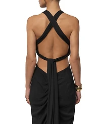 Jluxlabel Women's Warm Sunsets Plunging V-Neck Cutout Maxi Dress