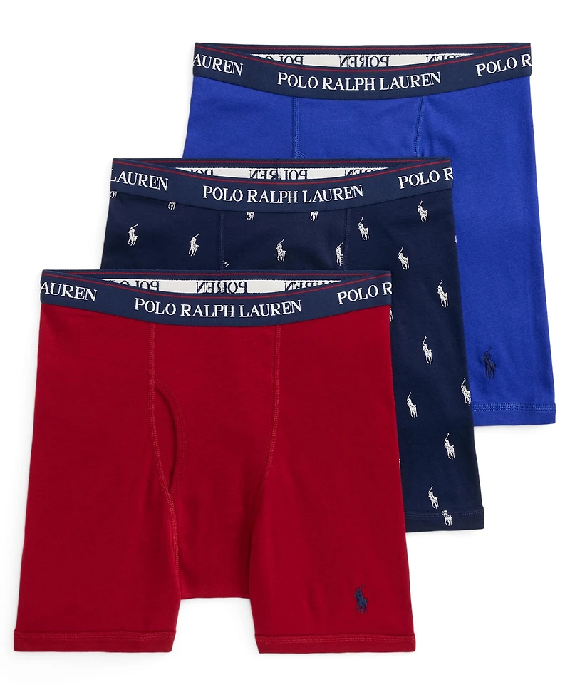 Polo Ralph Lauren Men's Classic-Fit Boxer Briefs, 3-Pack