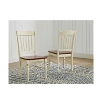 A-America British Isles Slatback Side Chair, Merlot-Buttermilk Finish