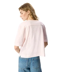 Whistles Women's Ella Cotton V-Neck Short-Sleeve Top