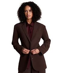 Kenneth Cole Women's Vision Twill Three-Button Boyfriend Blazer