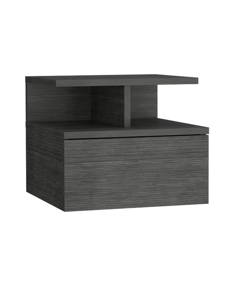 Flynama Floating Wall-Mounted Nightstand with Drawer and Open Shelves
