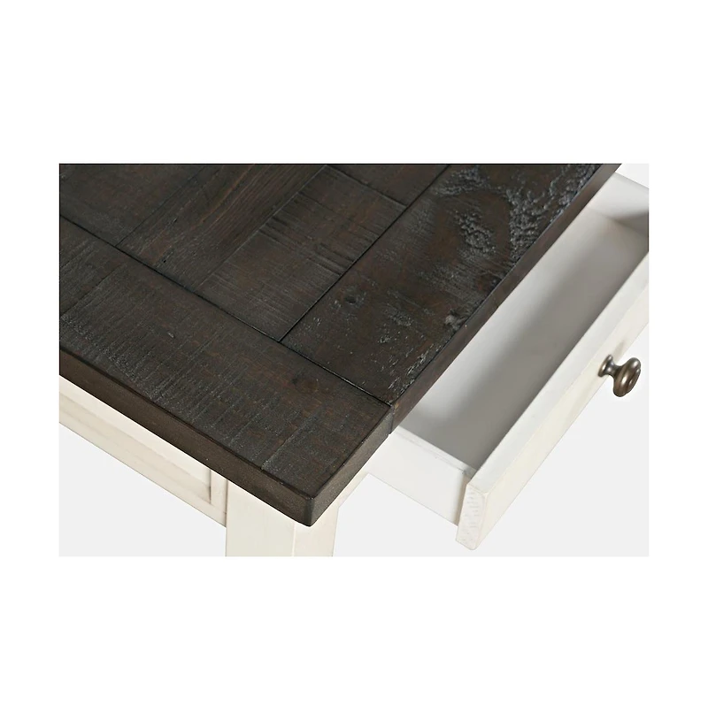 Jofran Madison County Rustic Solid Wood Farmhouse Usb Charging Des